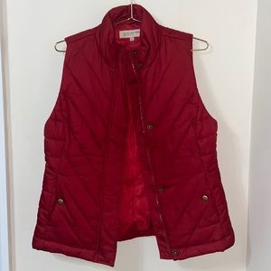 Red down vest